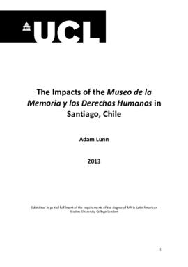 The Impacts of the Museo de la Memoria y los Derechos Humanos in Santiago, Chile
