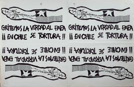 Plantilla para panfleto campaña "Gritemos la verdad al Papa en Chile se tortura"