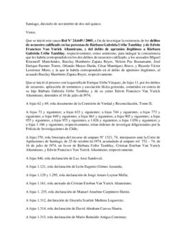 Sentencia por secuestro calificado de Bárbara Gabriela Uribe Tamblay  y Edwin Francisco Van Yuric...