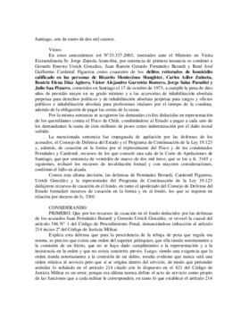 Sentencia dictada por la Corte Suprema por el homicidio de Beatriz Díaz Agüero