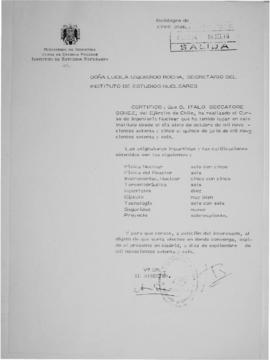 Certificado de Curso de Ingeniería Nuclear de Italo Seccatore