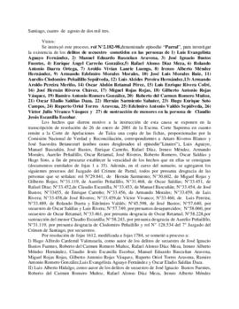 Sentencia de Primera Instancia por el secuestro de Aroldo Laurie Luengo