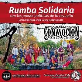 Rumba solidaria con los presos políticos de la revuelta. Banda Conmoción