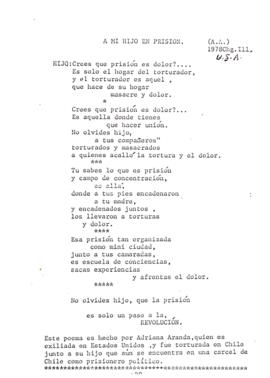 Poema A mi hijo en prisión