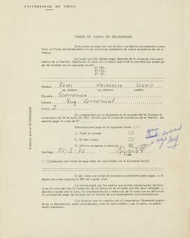 Certificado del Fondo de Cuota Solidaridad de la Universidad de Chile