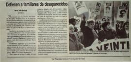 "Detienen a familiares de desaparecidos"