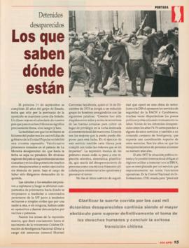 Detenidos desaparecidos. Los que saben dónde están