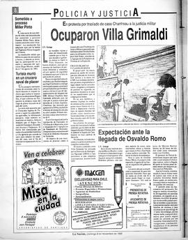Ocuparon Villa Grimaldi