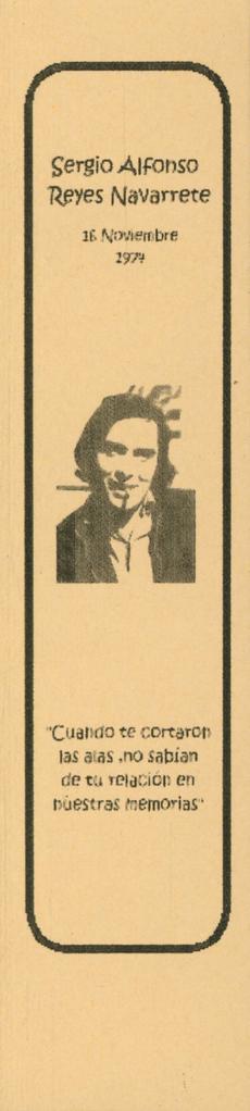 Marcapáginas de libros en homenaje a Sergio Reyes
