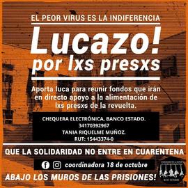 El peor virus es la indiferencia Lucazo por los presos