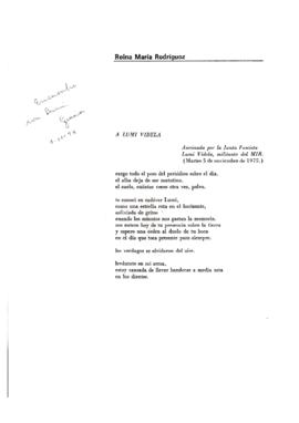 Poema "A Lumi Videla"