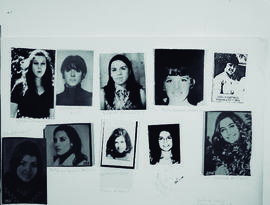 Fotografías de rostros de mujeres detenidas desaparecidas