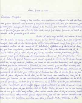 Carta de Alicia Tapia a Magdalena Navarrete