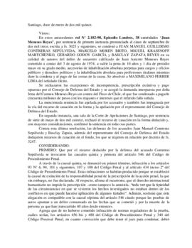Sentencia de la Corte Suprema por el secuestro de Juan Meneses Reyes