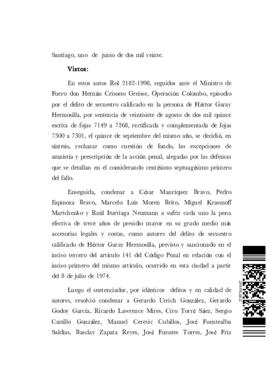 Sentencia de la Corte de Apelaciones por el secuestro de Héctor Garay Hermosilla