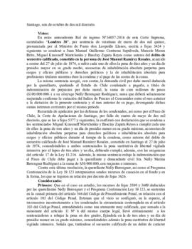 Sentencia dictada por la Corte Suprema sobre el secuestro de José Ramírez Rosales