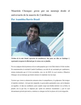 Mauricio Cheuque preso por un montaje desde el aniversario de la muerte de Catrillanca