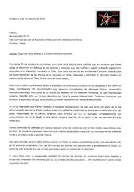 Segunda carta abierta a Michelle Bachelet