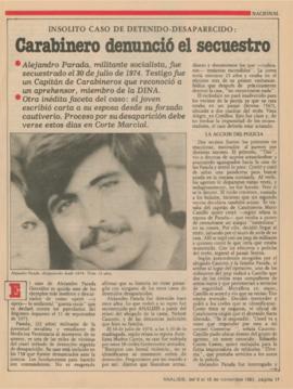 Insólito caso de detenido desaparecido: Carabinero denunció el secuestro