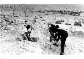 Fotografía de excavaciones en Pisagua