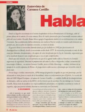 Entrevista de Carmen Castillo. Habla Romo