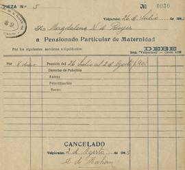 Liquidación de Pensionado de Maternidad