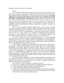 Sentencia dictada por la Corte de Apelaciones por el secuestro de Abundio Contreras González, Art...