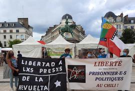 Manifestación Liberté pour tous et toutes les prisonnier-e-s politiques au Chili