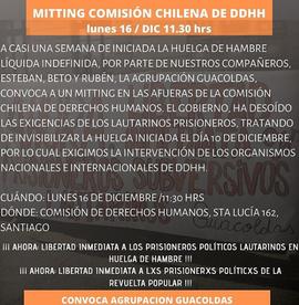 Mitín Comisión Chilena de DDHH
