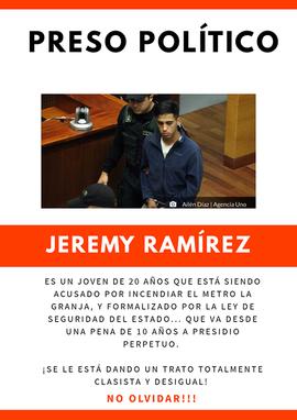 Jeremy Ramirez, preso político