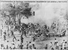 Fotografía de enfrentamientos en Santiago