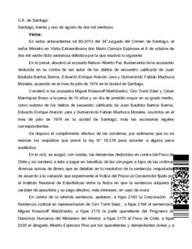 Sentencia de la Corte de Apelaciones por el secuestro de Gumercindo Machuca Morales