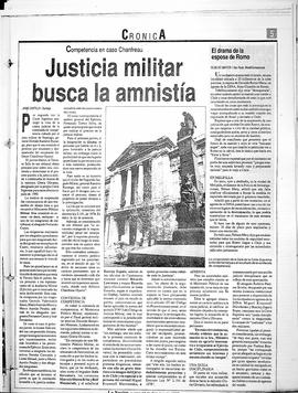 Justicia militar busca la amnistía