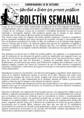 Boletín Semanal Libertad a todxs lxs presxs políticxs Nº11