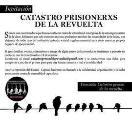 Invitación catastro prisioneros de la revuelta