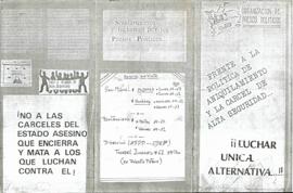 Tríptico Frente a la política de aniquilamiento de la cárcel de alta seguridad