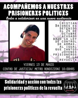Acompañemos a nuestros prisioneros políticos Cristián Briones