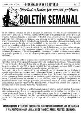 Boletín Semanal Libertad a todxs lxs presxs políticxs Nº10
