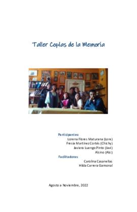 Autopublicación literaria del taller "Coplas de la Memoria"