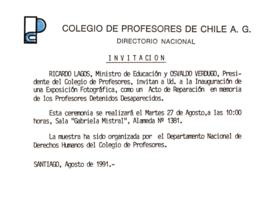 Invitación a Exposición fotográfica