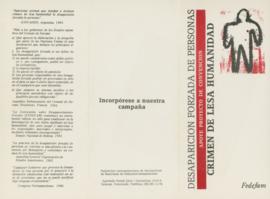 Tríptico Desaparición Forzada de Personas, Apoye Proyecto de Convención