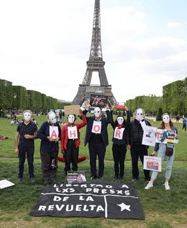 Colectivo manda saludo desde Francia a los presos y sus familias