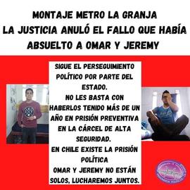 Montaje Metro La Granja, la justicia anuló el fallo que había absuelto a Omar y Jeremy