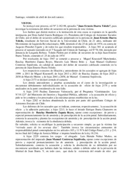 Sentencia de Primera Instancia por el secuestro de Juan Ibarra Toledo