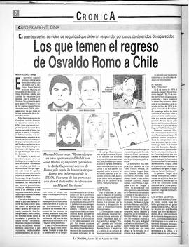 Los que temen el regreso de Osvaldo Romo a Chile