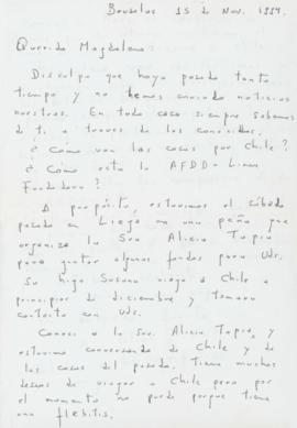 Carta de Elías y Nati a Magdalena Navarrete