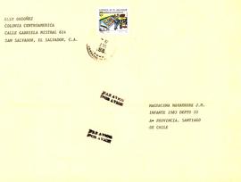 Sobre dirigido a Magdalena Navarrete desde El Salvador