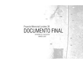 Proyecto memorial Londres 38. Ciudad y memoria