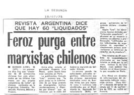 Feroz purga entre marxistas chilenos